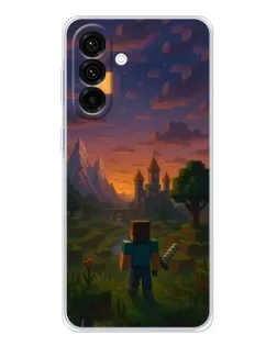 Чехол для Samsung Galaxy A17 с картинкой «Стив у башни»