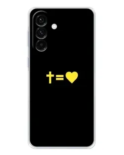 Чехол для Samsung Galaxy A17 с картинкой «Сердце и Крест»