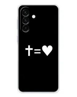 Чехол для Samsung Galaxy A17 с картинкой «Крест и Сердце»