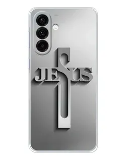Чехол для Samsung Galaxy A17 с картинкой «Металлический крест Jesus»