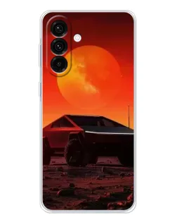 Чехол для Samsung Galaxy A17 с картинкой «Cybertruck на Марсе»