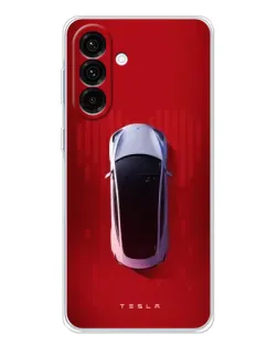 Чехол для Samsung Galaxy A17 с картинкой «Tesla Top View»
