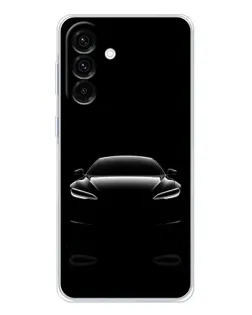 Чехол для Samsung Galaxy A17 с картинкой «Силуэт Tesla Night»