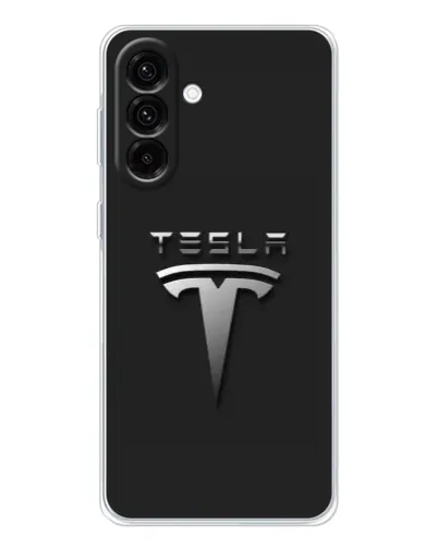 Чехол для Samsung Galaxy A17 с картинкой «Стальной логотип Tesla» Чехол для Samsung Galaxy A17 с картинкой «Стальной логотип Tesla»