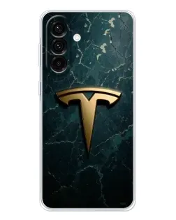 Чехол для Samsung Galaxy A17 с картинкой «Мраморная Tesla Gold»