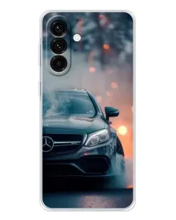 Чехол для Samsung Galaxy A17 с картинкой «Mercedes — ночной город»