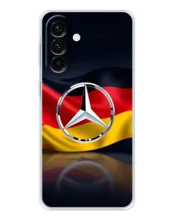 Чехол для Samsung Galaxy A17 с картинкой «Mercedes — флаг Германии»