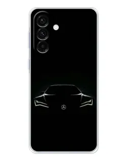 Чехол для Samsung Galaxy A17 с картинкой «Mercedes — силуэт авто»