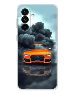 Чехол для Samsung Galaxy A17 с картинкой «Audi в облаках дыма»