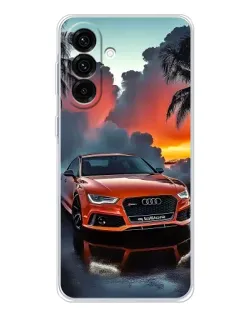 Чехол для Samsung Galaxy A17 с картинкой «Audi — закат»