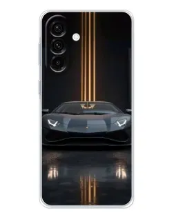 Чехол для Samsung Galaxy A17 с картинкой «Lamborghini золотые линии»