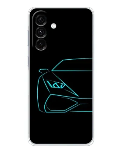 Чехол для Samsung Galaxy A17 с картинкой «Голубой силуэт Lamborghini» Чехол для Samsung Galaxy A17 с картинкой «Голубой силуэт Lamborghini»