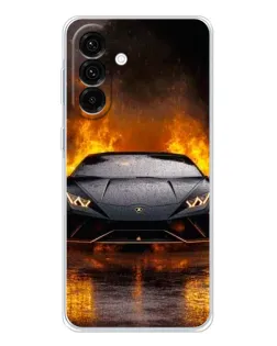 Чехол для Samsung Galaxy A17 с картинкой «Lamborghini в огне»
