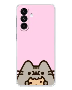 Чехол для Samsung Galaxy A17 с картинкой «Pusheen и печенье»