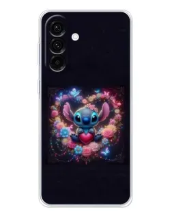 Чехол для Samsung Galaxy A17 с картинкой «Stitch в цветах»
