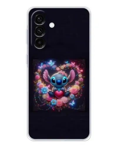 Чехол для Samsung Galaxy A17 с картинкой «Stitch в цветах» Чехол для Samsung Galaxy A17 с картинкой «Stitch в цветах»