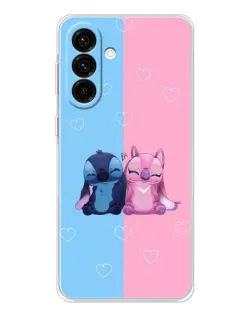 Чехол для Samsung Galaxy A17 с картинкой «Stitch и Angel Love»