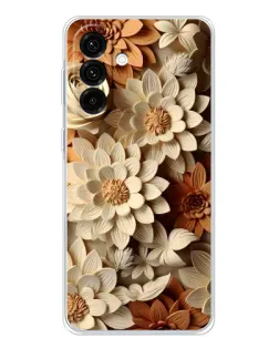 Чехол для Samsung Galaxy A17 с картинкой «Бежевый флористический декор» Чехол для Samsung Galaxy A17 с картинкой «Бежевый флористический декор»