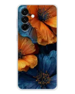 Чехол для Samsung Galaxy A17 с картинкой «Яркая сине-оранжевая флора» Чехол для Samsung Galaxy A17 с картинкой «Яркая сине-оранжевая флора»