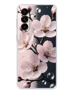 Чехол для Samsung Galaxy A17 с картинкой «Нежная сакура и капли» Чехол для Samsung Galaxy A17 с картинкой «Нежная сакура и капли»