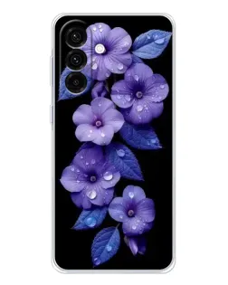 Чехол для Samsung Galaxy A17 с картинкой «Фиолетовые цветы с росою»