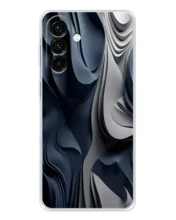 Чехол для Samsung Galaxy A17 с картинкой «Объемные синие складки»