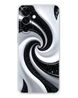 Чехол для Samsung Galaxy A17 с картинкой «Черно-белая спираль»