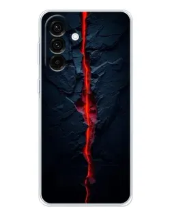 Чехол для Samsung Galaxy A17 с картинкой «Kрасная лавовая трещина»