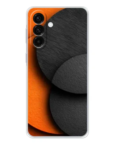 Чехол для Samsung Galaxy A17 с картинкой «Геометрия оранжевых кругов»