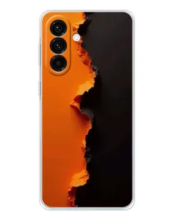 Чехол для Samsung Galaxy A17 с картинкой «Оранжевый разлом»