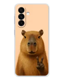 Чехол для Samsung Galaxy A17 с картинкой «Капибара виктория»