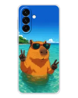 Чехол для Samsung Galaxy A17 с картинкой «Морская капибара»