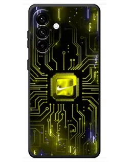 Чохол для Samsung Galaxy A18 4G з картинкою «Nike — золота іскра» Чохол для Samsung Galaxy A18 4G з картинкою «Nike — золота іскра»