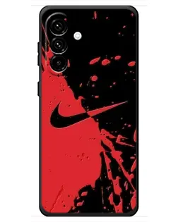 Чохол для Samsung Galaxy A18 4G з картинкою «Червоні бризки Nike» Чохол для Samsung Galaxy A18 4G з картинкою «Червоні бризки Nike»