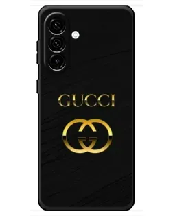 Чохол для Samsung Galaxy A18 4G з картинкою «Золотий логотип Gucci»