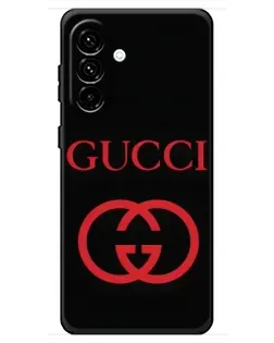 Чохол для Samsung Galaxy A18 4G з картинкою «Gucci — червоний логотип»