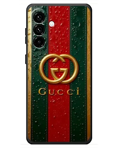 Чехол для Samsung Galaxy A18 4G с картинкой «Gucci — фирменная полоса и золото» Чехол для Samsung Galaxy A18 4G с картинкой «Gucci — фирменная полоса и золото»