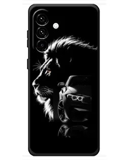 Чехол для Samsung Galaxy A18 4G с картинкой «BMW и лев» Чехол для Samsung Galaxy A18 4G с картинкой «BMW и лев»