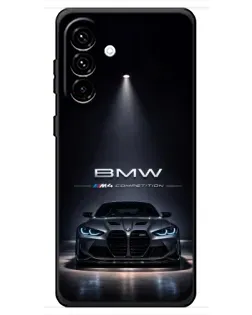 Чехол для Samsung Galaxy A18 4G с картинкой «BMW сквозь ночной город» Чехол для Samsung Galaxy A18 4G с картинкой «BMW сквозь ночной город»