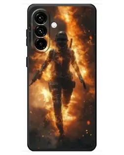 Чехол для Samsung Galaxy A18 4G с картинкой «BMW — скорость в дожде»