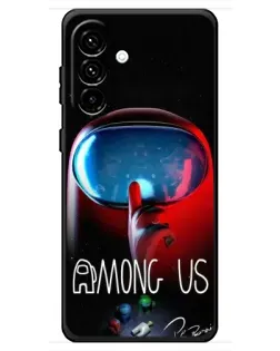 Чехол для Samsung Galaxy A18 4G с картинкой «Красный импостер — макро»