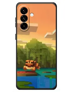 Чехол для Samsung Galaxy A18 4G с картинкой «Майнкрафт закат солнца» Чехол для Samsung Galaxy A18 4G с картинкой «Майнкрафт закат солнца»