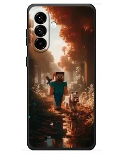 Чехол для Samsung Galaxy A18 4G с картинкой «Стив в лесу» Чехол для Samsung Galaxy A18 4G с картинкой «Стив в лесу»