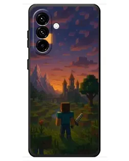 Чехол для Samsung Galaxy A18 4G с картинкой «Стив у башни» Чехол для Samsung Galaxy A18 4G с картинкой «Стив у башни»