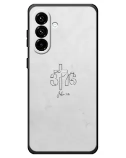 Чехол для Samsung Galaxy A18 4G с картинкой «Иоанна 3:16 Крест»