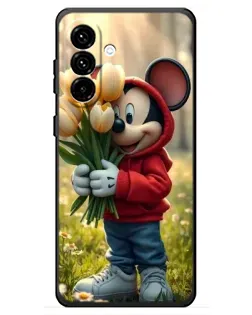 Чехол для Samsung Galaxy A18 4G с картинкой «Микки с тюльпанами» Чехол для Samsung Galaxy A18 4G с картинкой «Микки с тюльпанами»