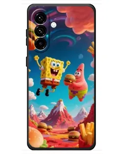 Чехол для Samsung Galaxy A18 4G с картинкой «Космический фастфуд» Чехол для Samsung Galaxy A18 4G с картинкой «Космический фастфуд»