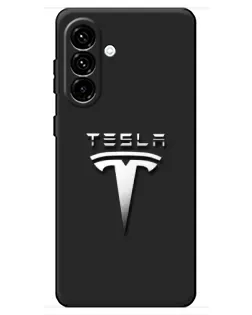 Чехол для Samsung Galaxy A18 4G с картинкой «Стальной логотип Tesla» Чехол для Samsung Galaxy A18 4G с картинкой «Стальной логотип Tesla»