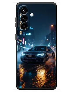 Чехол для Samsung Galaxy A18 4G с картинкой «Ночной город и Audi» Чехол для Samsung Galaxy A18 4G с картинкой «Ночной город и Audi»
