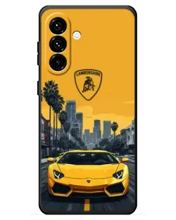 Чехол для Samsung Galaxy A18 4G с картинкой «Желтый Lamborghini город» Чехол для Samsung Galaxy A18 4G с картинкой «Желтый Lamborghini город»